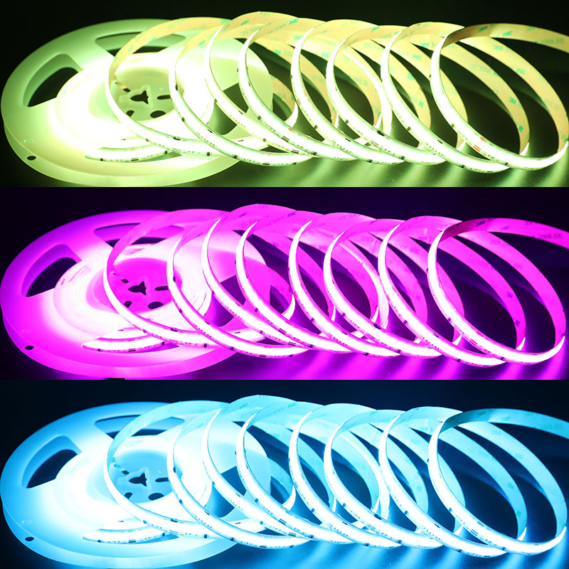 DC24V Smart RGBCCT COB LED Strip Addressable Flexible Dotless Light DC24V Smart RGBCCT COB LED Strip Addressable Flexible Dotless Light
